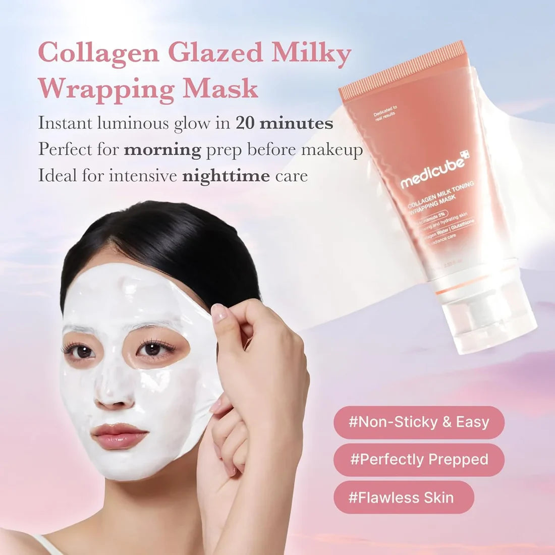 Medicube – Collagen Milk Toning Wrapping Mask (75 ml)
