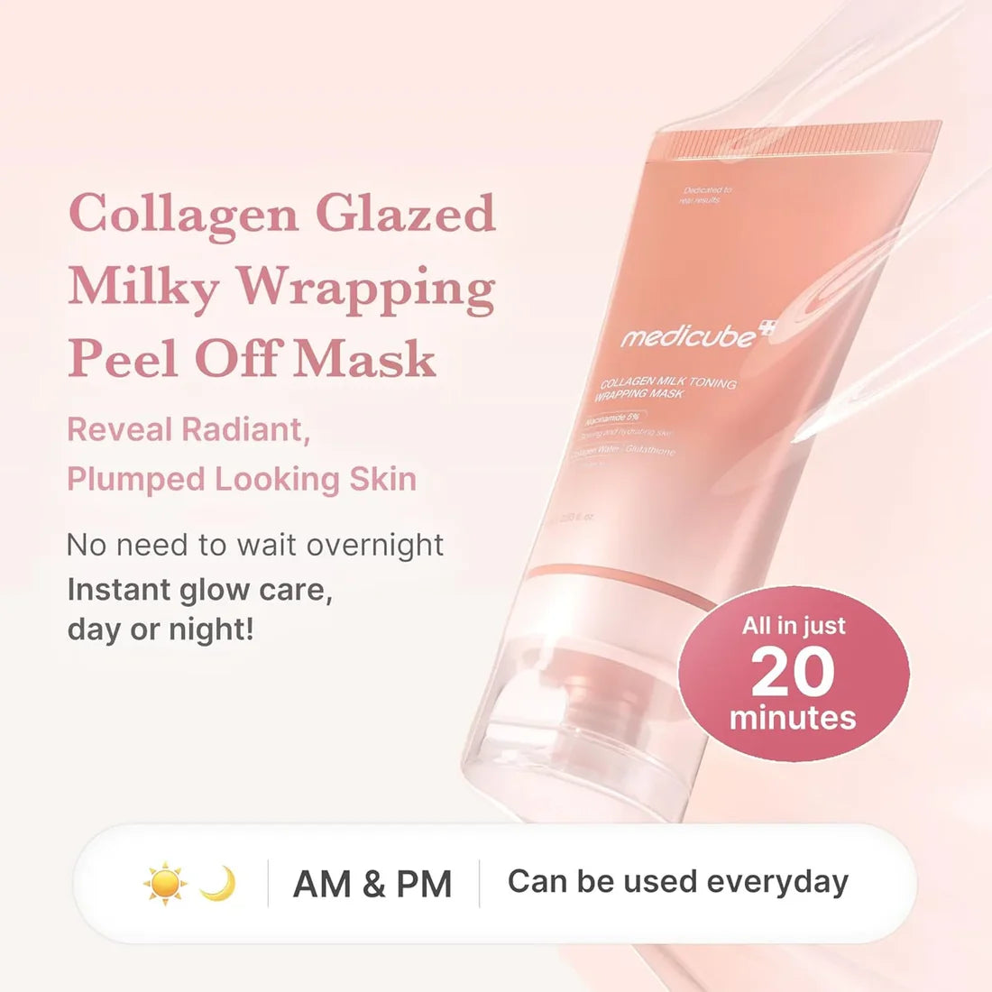 Medicube – Collagen Milk Toning Wrapping Mask (75 ml)