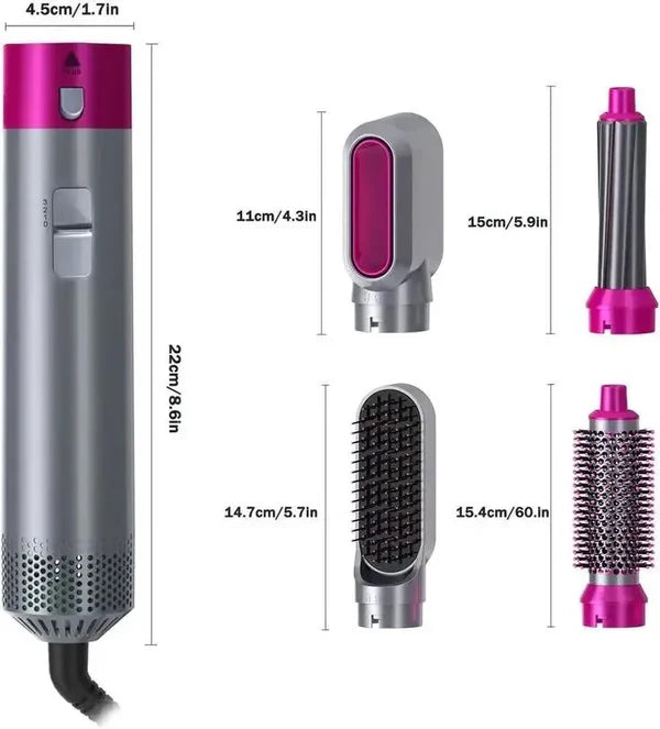 5 in 1 Hair Styler – Dryer, Curler, Straightener & Volumizer